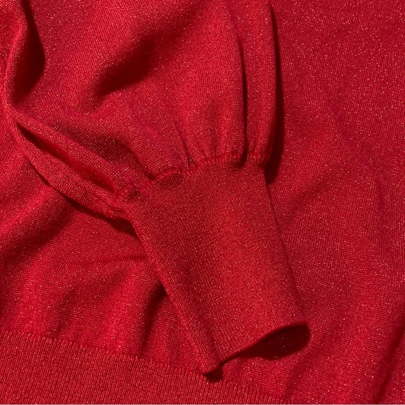 Terra & Sky Red Sparkly Sweater | Size 2X/20-22W | Rhinestone Collar | Holiday - Picture 15 of 15
